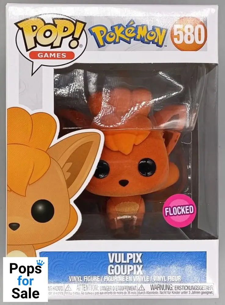 #580 Vulpix Flocked - Pokemon Funko POP