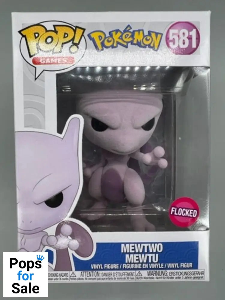 581 Mewtwo Flocked - Pokemon - Funko POP - Box Damaged