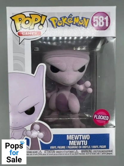 581 Mewtwo Flocked - Pokemon - Funko POP - Box Damaged
