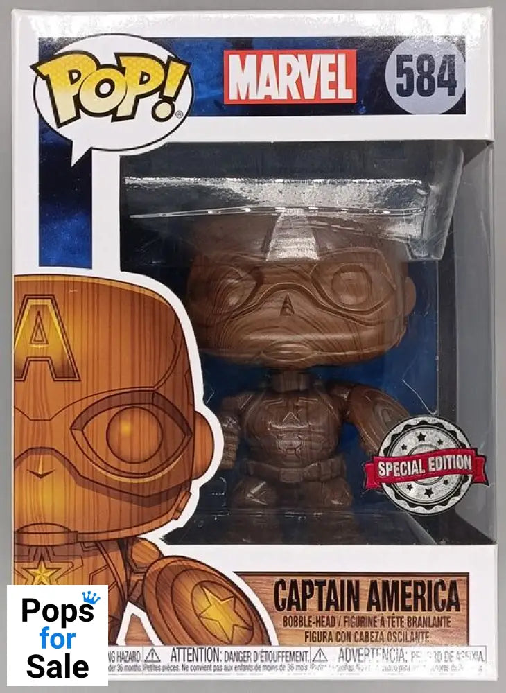 #584 Captain America (Wood) - Marvel Funko POP