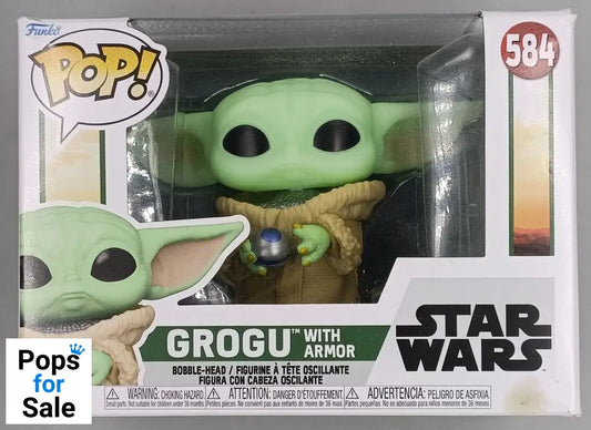 #584 Grogu (with Armor) Star Wars - Book of Boba Fett Funko POP - Box Damaged