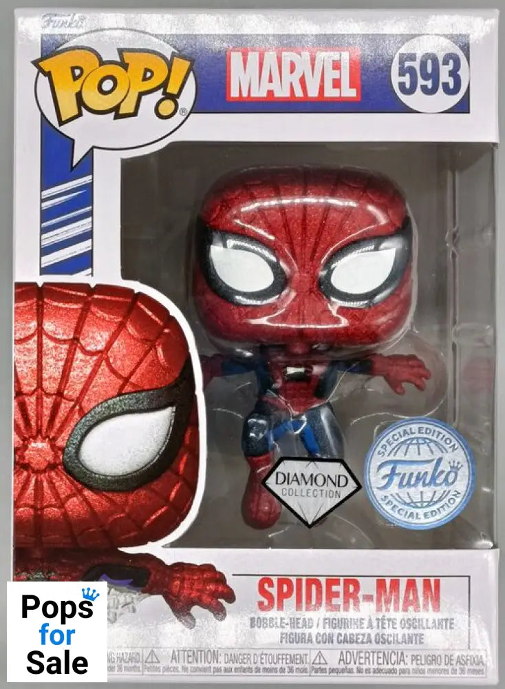 #593 Spider-Man (First Appearance) Diamond Marvel Funko POP