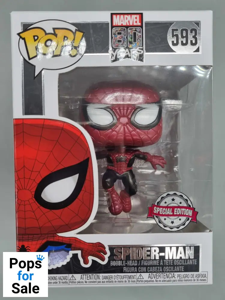 #593 Spider-Man (First Appearance) Metallic - Marvel 80 Year Funko POP