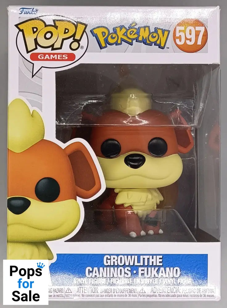 597 Growlithe - Pokemon - Funko POP - Box Damaged