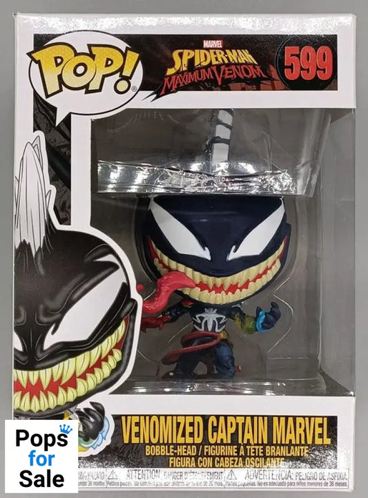 #599 Venomized Captain Marvel - Marvel Max Venom Box Damaged Funko POP