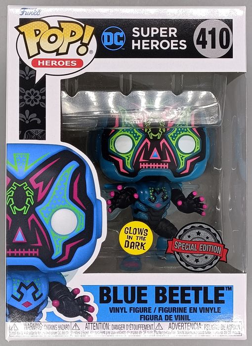 410 Blue Beetle Glow - DC Super Heroes Funko POP