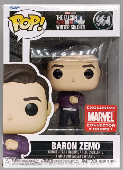#964 Baron Zemo (Dancing) Marvel Falcon Winter Soldie Box Damaged Funko POP