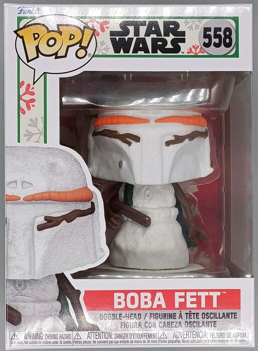 #558 Boba Fett (Snowman) Star Wars - Holidays - Brand New Funko POP in Protector