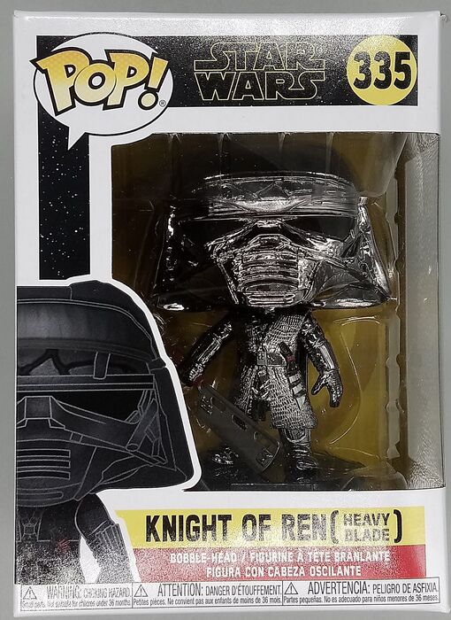 #335 Knight of Ren (Heavy Blade- Hematite) Chrome Star Wars Box Damaged Funko POP