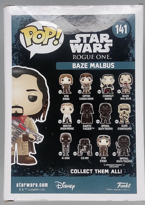 #141 Baze Malbus - Star Wars Rogue One - Box Damaged Funko POP
