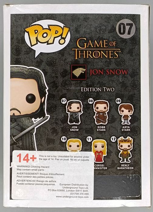 #07 Jon Snow (Beyond the Wall) - Game of Thrones Box Damaged Funko POP