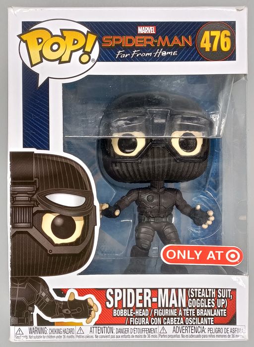 #476 Spider-Man (Stealth Suit- Goggles Up) Marvel Far Box Damaged Funko POP