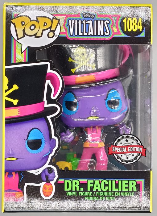 #1084 Dr. Facilier - Blacklight - Disney Villians Box Damaged Funko POP