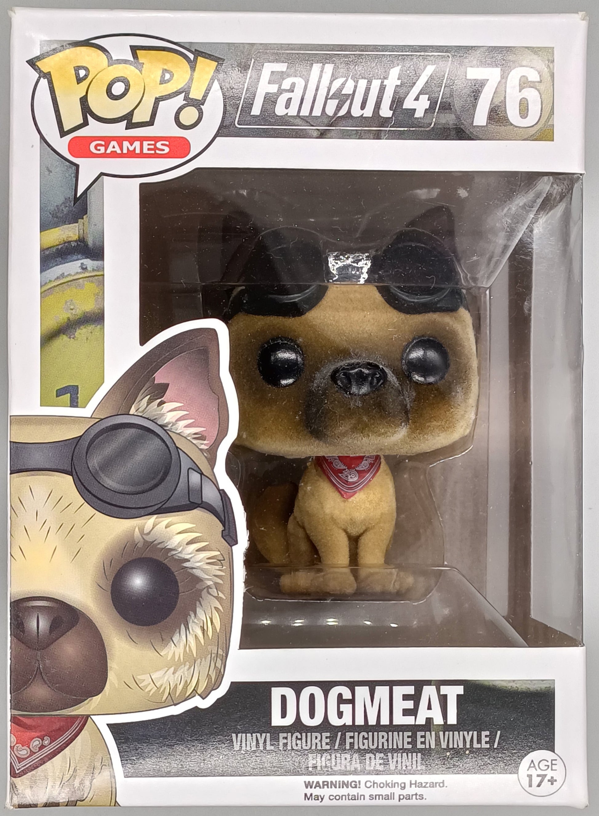 #76 Dogmeat - Flocked - Fallout 4 - Box Damaged Funko POP