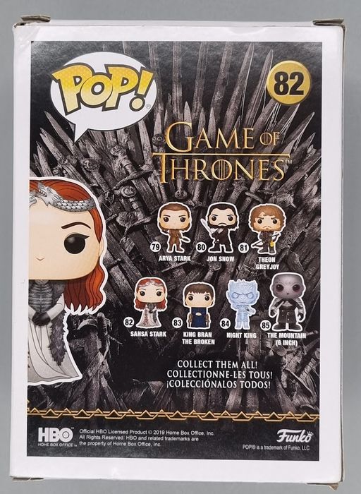 #82 Sansa Stark (Queen of the North)  Game of Thrones Box Damaged Funko POP