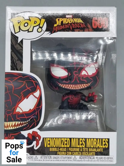 #600 Venomized Miles Morales Marvel Spiderman Max Ven Box Damaged Funko POP