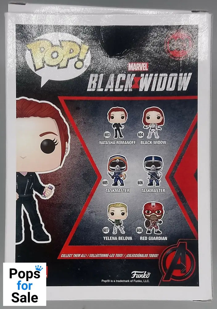 #603 Natasha Romanoff - Marvel Black Widow - Box Damaged Funko POP