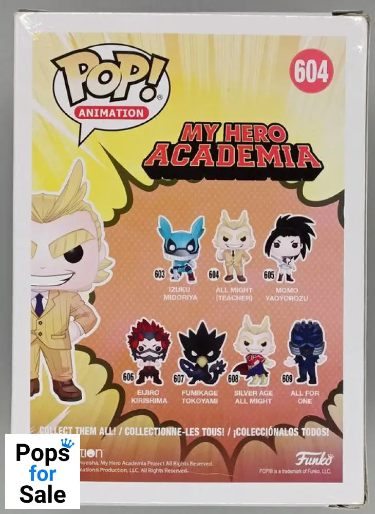 604 All Might (Teacher) - My Hero Academia Funko POP - Box Damaged