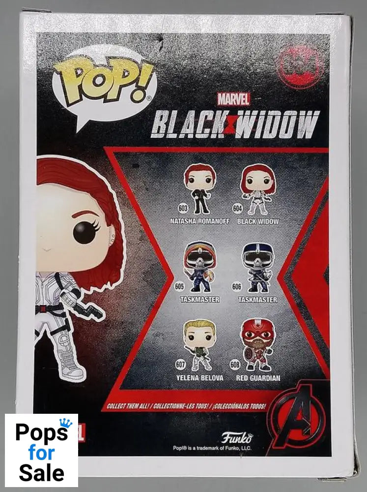 #604 Black Widow (White) - Marvel Black Widow - Box Damaged Funko POP