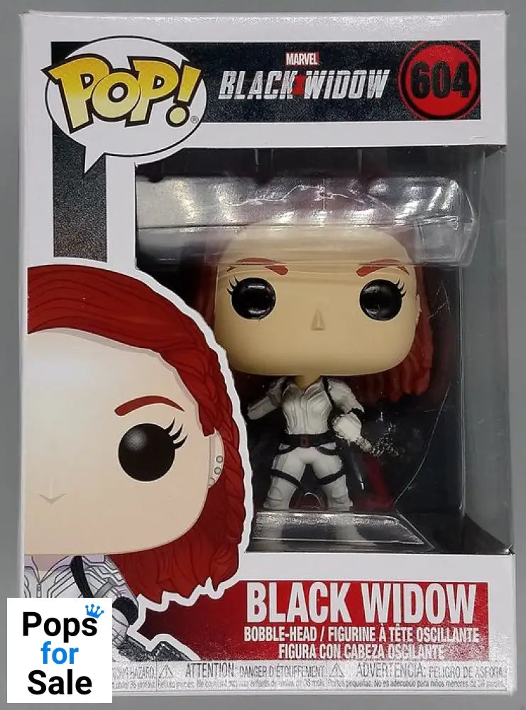 #604 Black Widow (White) - Marvel Black Widow - Box Damaged Funko POP