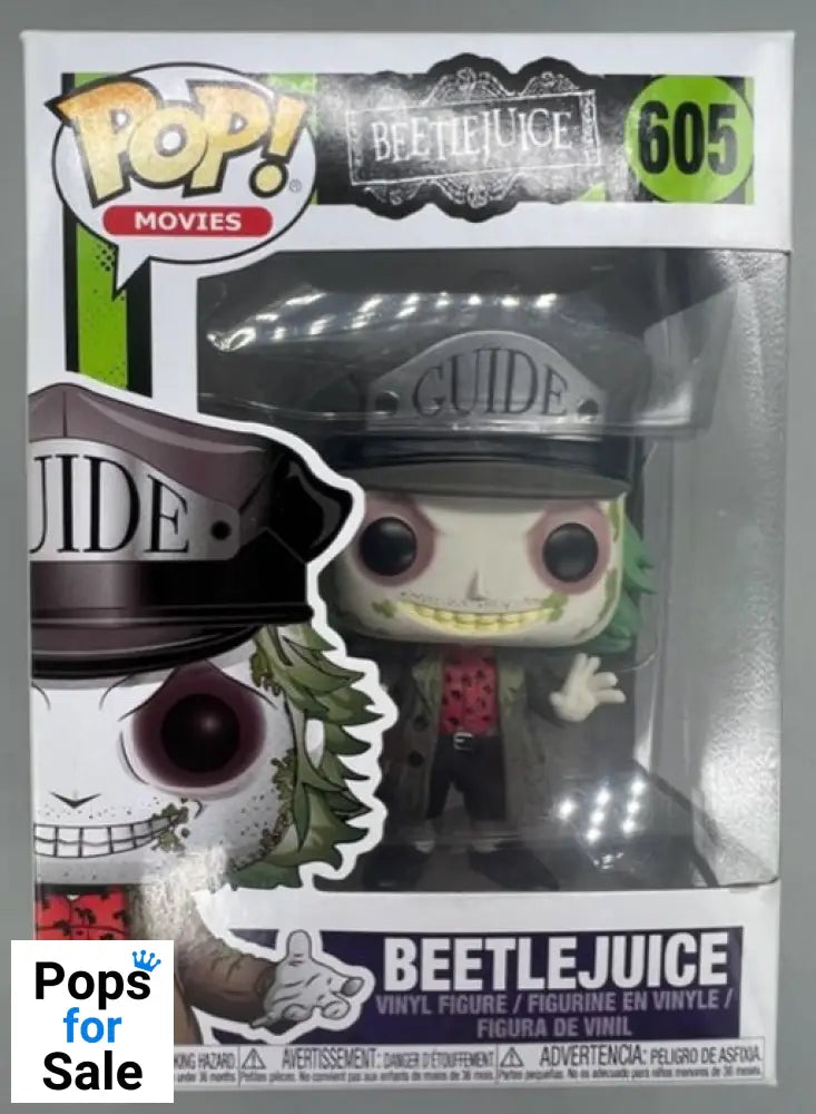 605 Beetlejuice (Guide Hat) - Beetlejuice - Horror - Box Damaged Funko POP