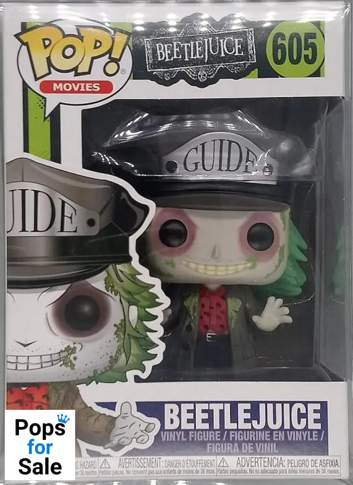 #605 Beetlejuice (Guide Hat) - Beetlejuice - NEW Funko POP