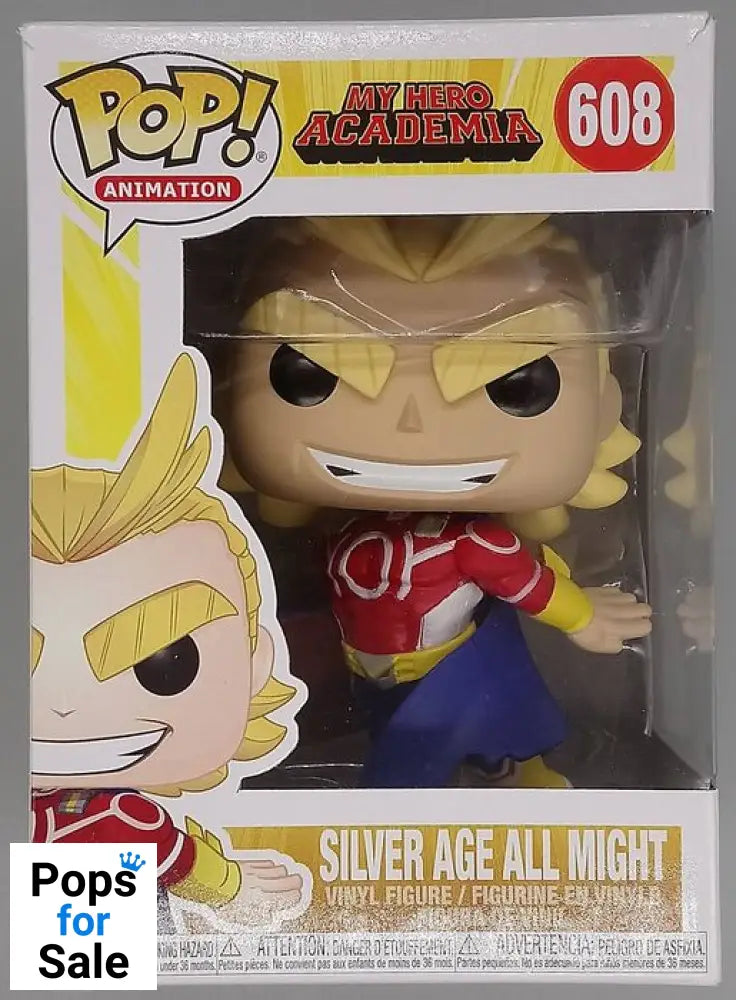 #608 Silver Age All Might - My Hero Academia - Box Damaged Funko POP