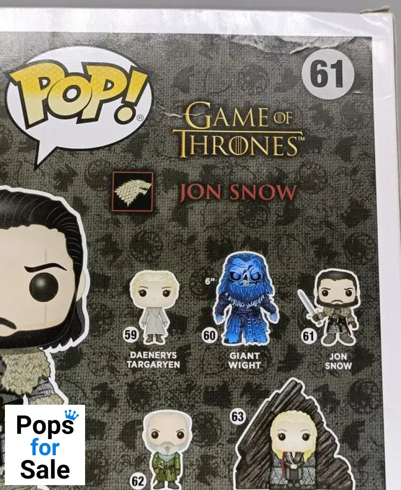 61 Jon Snow (Beyond the Wall) - Game of Thrones Funko POP - Box Damaged