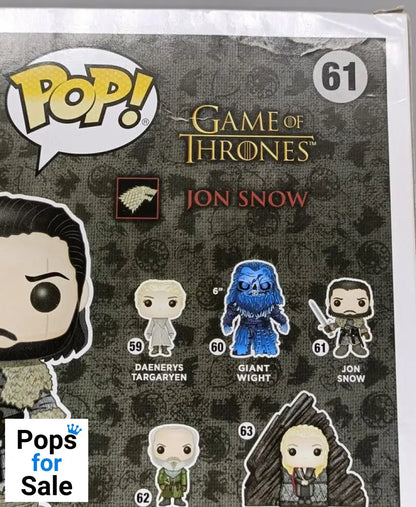 61 Jon Snow (Beyond the Wall) - Game of Thrones Funko POP - Box Damaged