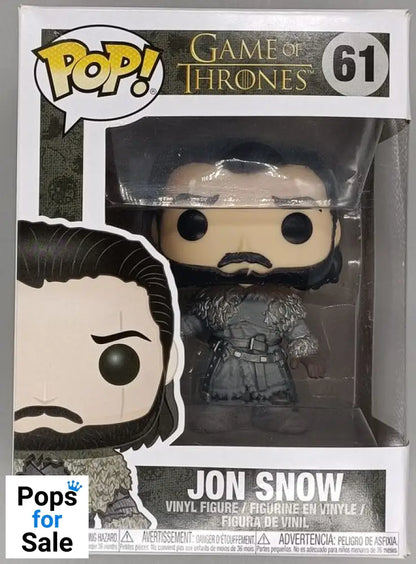 61 Jon Snow (Beyond the Wall) - Game of Thrones Funko POP - Box Damaged
