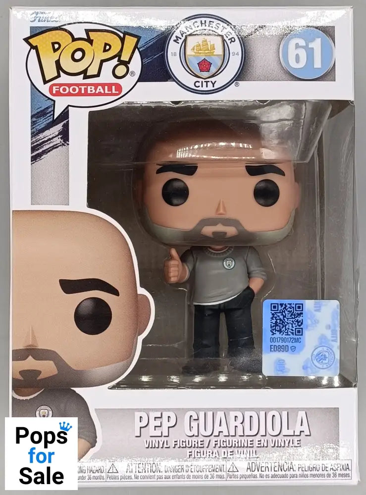 61 Pep Guardiola - Manchester City - Football - Box Damaged Funko POP