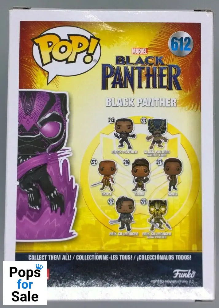 #612 Black Panther (Leaping) Glow - Marvel Collector Corps Funko POP