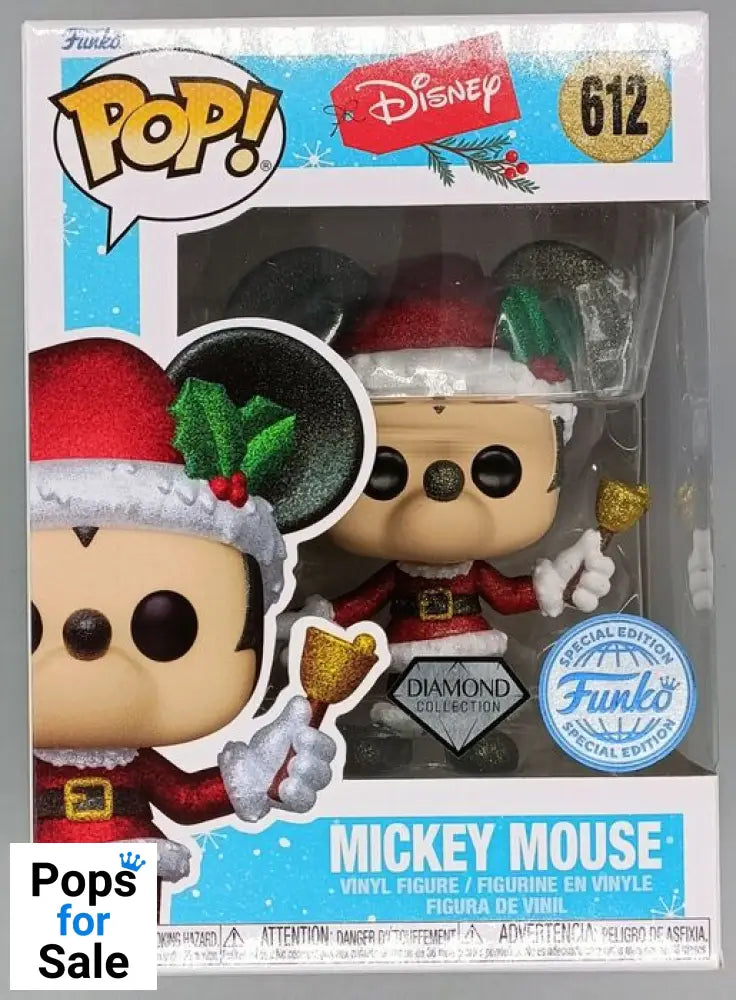612 Mickey Mouse (Holiday) - Diamond - Disney Funko POP - Brand New