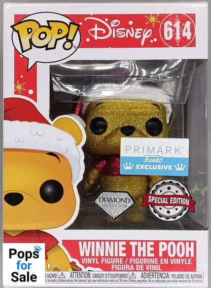 #614 Winnie the Pooh (Holiday) - Diamond - Disney - Box Damaged Funko POP