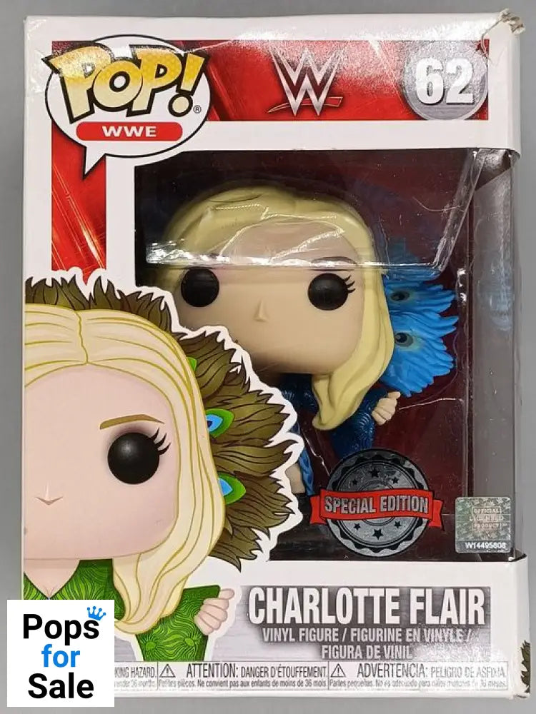 #62 Charlotte Flair (Blue) - WWE - Box Damaged Funko POP