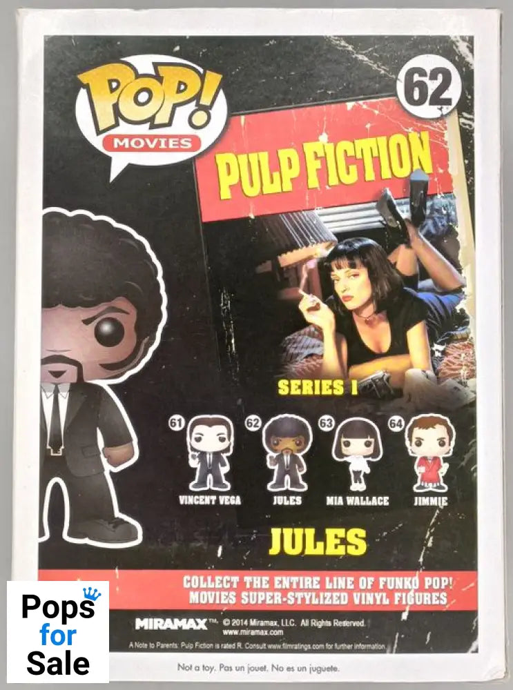 #62 Jules - Pulp Fiction - Box Damaged Funko POP