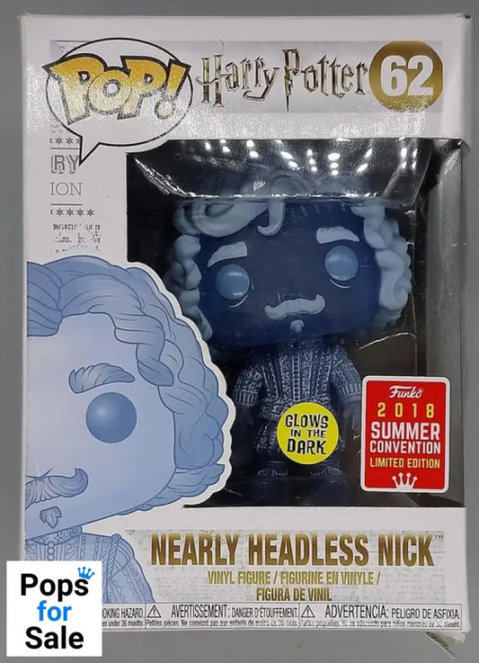 #62 Nearly Headless Nick - Glow - Harry Potter - 2018 Box Damaged Funko POP