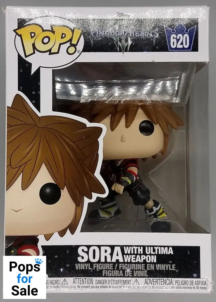 620 Sora (with Ultima Weapon) - Disney Kingdom Box Damaged Funko POP