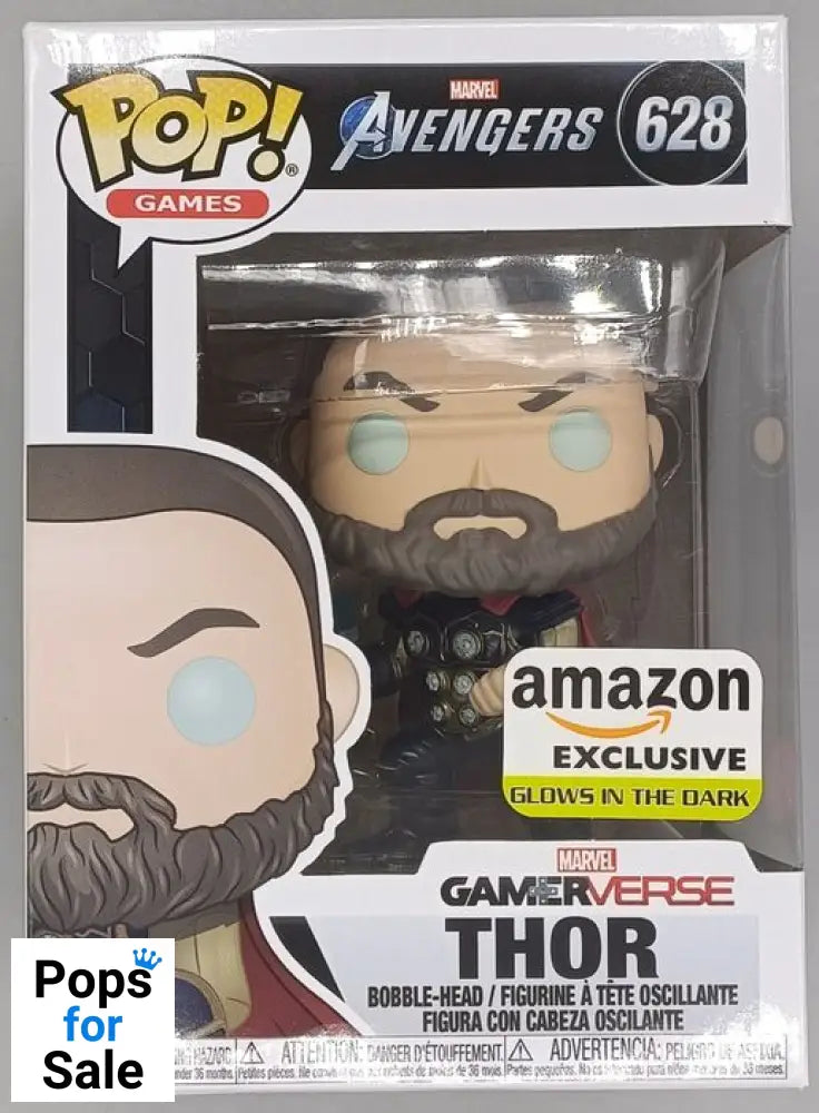 #628 Thor - Glow - Marvel Gamerverse Avengers - Box Damaged Funko POP