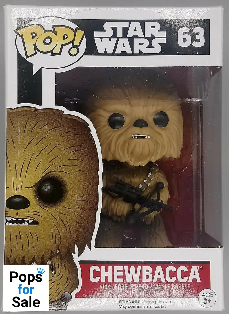 #63 Chewbacca - Star Wars - Box Damaged Funko POP