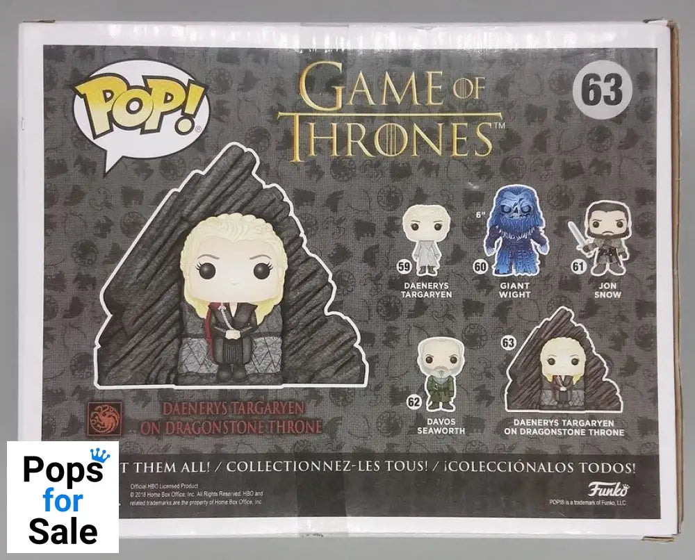 63 Daenerys Targaryen Deluxe Game of Thrones - Funko POP - Box Damaged