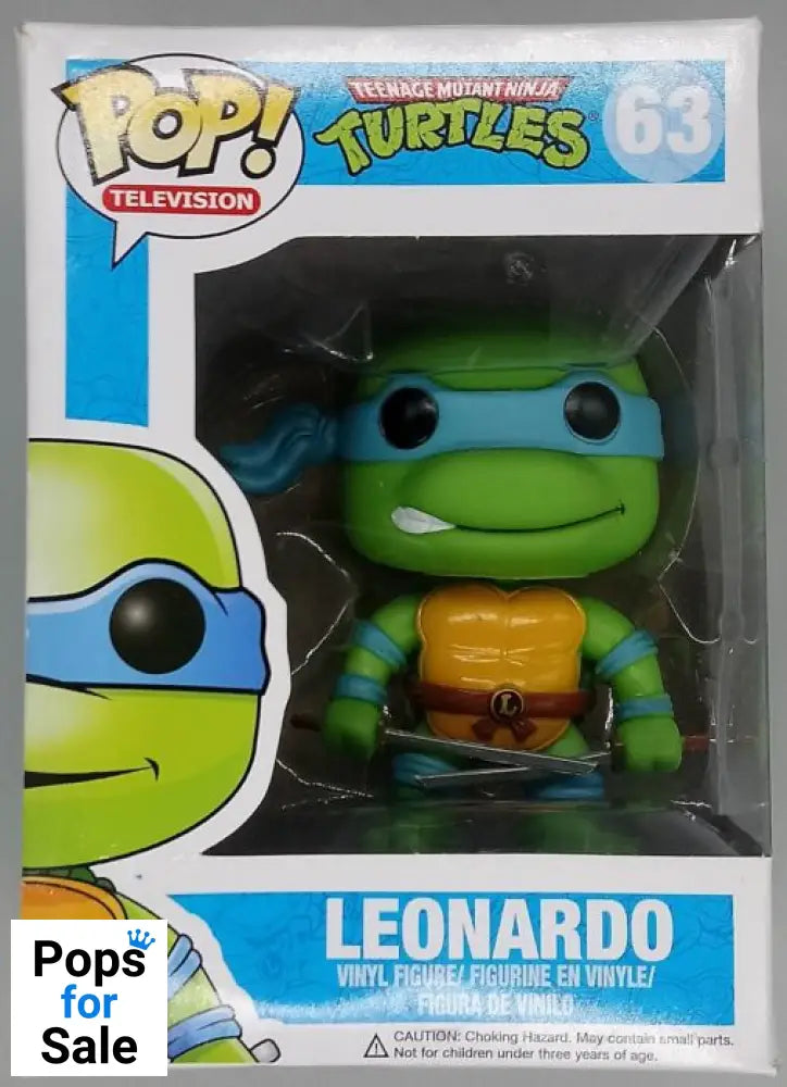 #63 Leonardo - Teenage Mutant Ninja Turtles - Box Damaged Funko POP