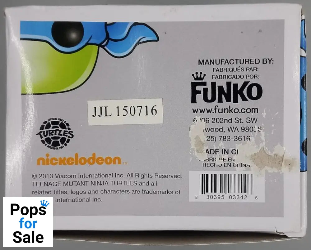 #63 Leonardo - Teenage Mutant Ninja Turtles - Box Damaged Funko POP