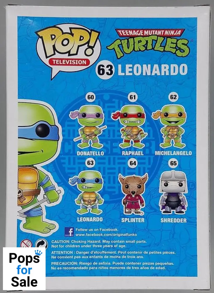 63 Leonardo - Teenage Mutant Ninja Turtles Funko POP