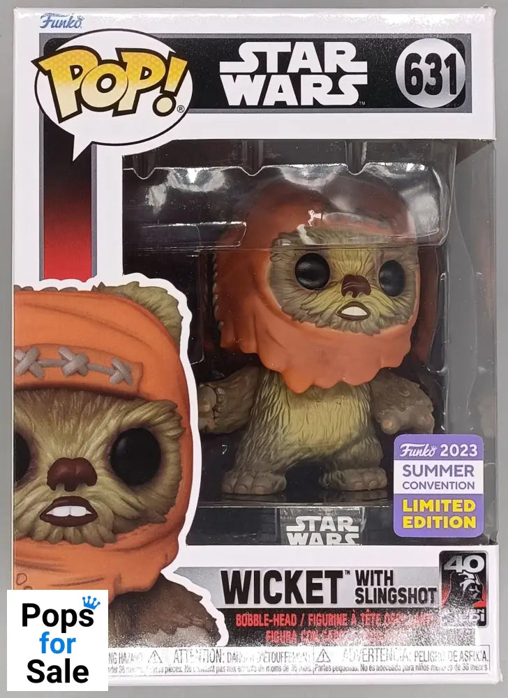 631 Wicket (with Slingshot) Star Wars - 2023 Con Funko POP