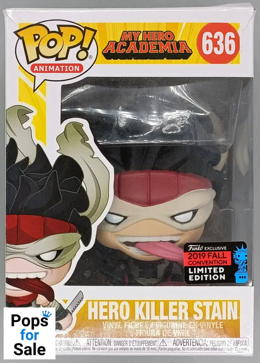 #636 Hero Killer Stain - My Hero Academia - 2019 Con Box Damaged Funko POP