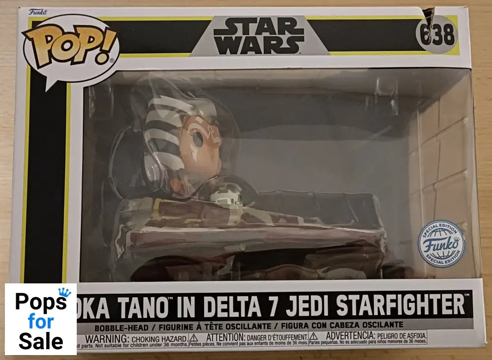 638 Ahsoka Tano in Delta 7 Jedi Starfighter Star Wars - Box Damaged Funko POP