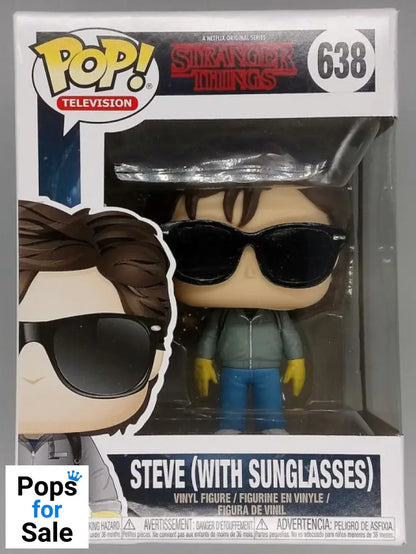 638 Steve (with Sunglasses) - Stranger Things - Damaged Box Funko POP