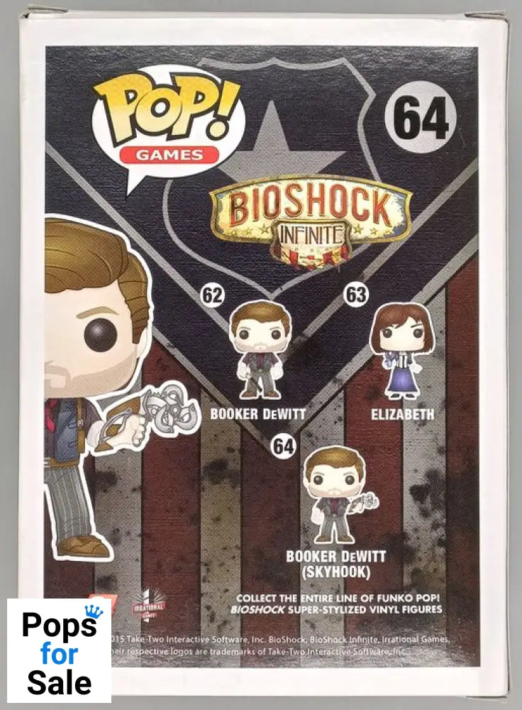 #64 Booker DeWitt (Skyhook) - BioShock Infinite Box Damaged Funko POP