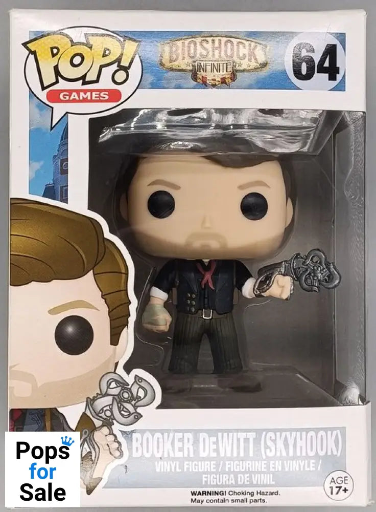 #64 Booker DeWitt (Skyhook) - BioShock Infinite Box Damaged Funko POP